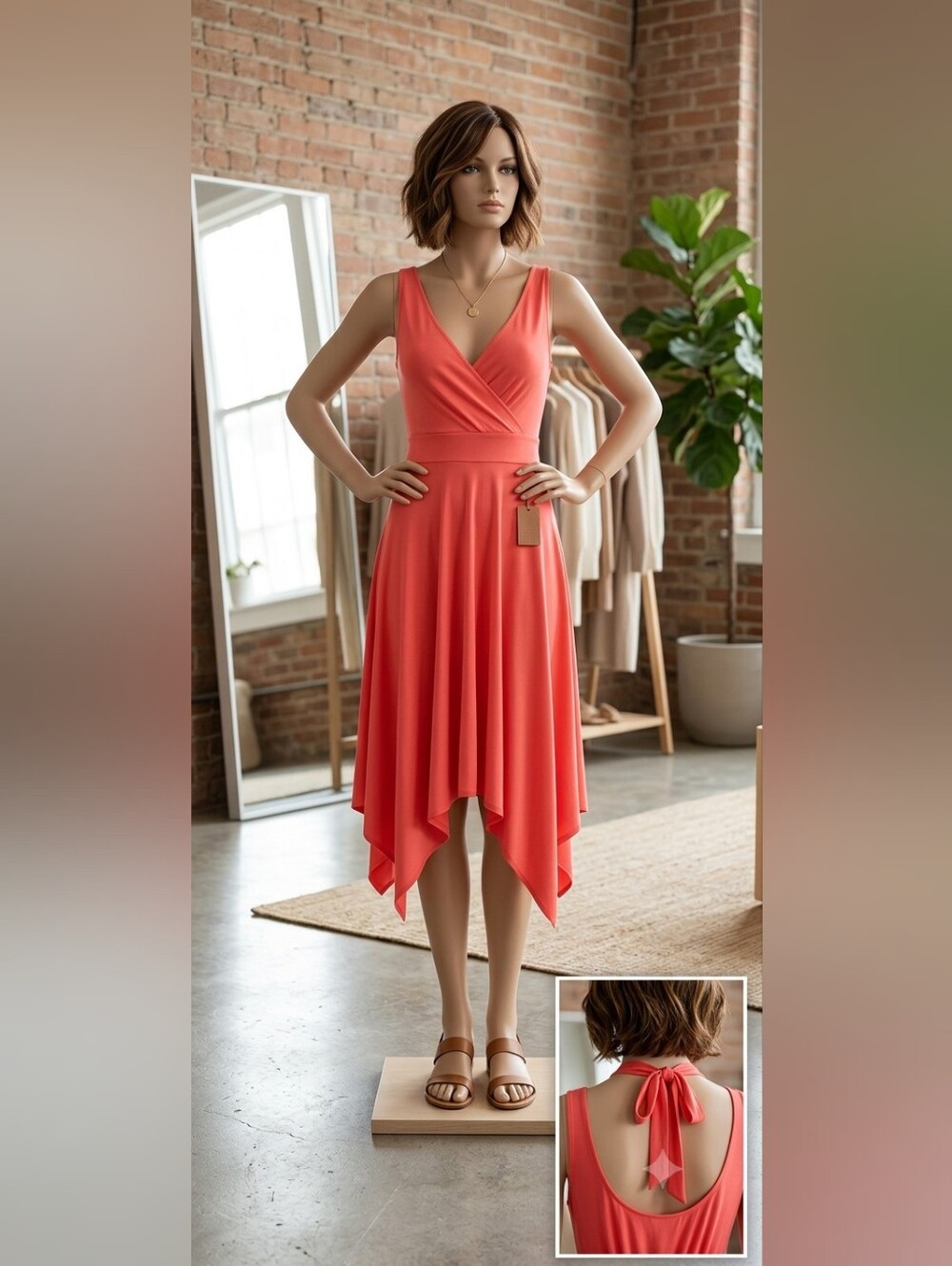 Bebe Surplice Hanky Hem Dress
